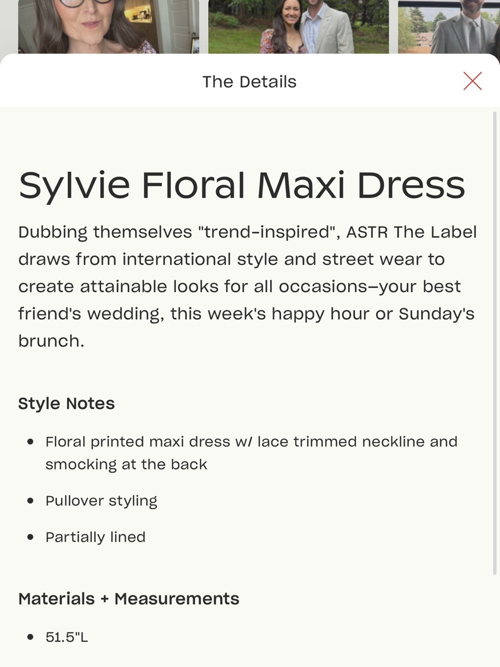 ASTR The Label Sylvie Floral Maxi Dress Size M Romantic Event Dress - Picture 13 of 16